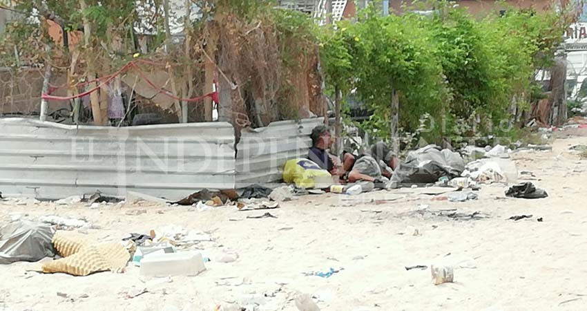 Hartos vecinos de Lomas del Sol por presencia de vagabundos en lotes baldíos