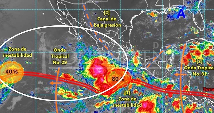 Zona de baja presión provocará hoy lluvias para BCS
