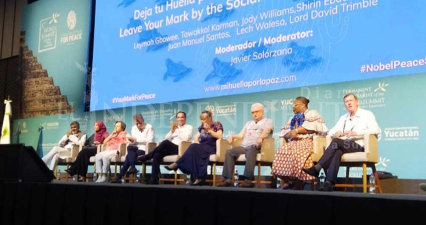 Arranca cumbre mundial de los Premios Nobel de Paz en Mérida