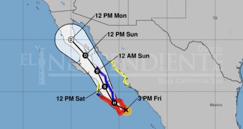 “Ojo” del huracán Lorena, estacionado A 75 km al este-noroeste de CSL