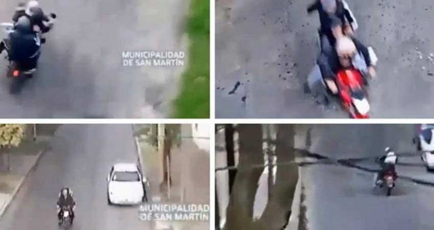 Ladrones asaltan en moto y los alcanza el karma en segundos