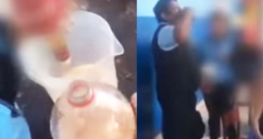 ‘Así, hasta la última gota’: Profesor bebe alcohol con alumnos