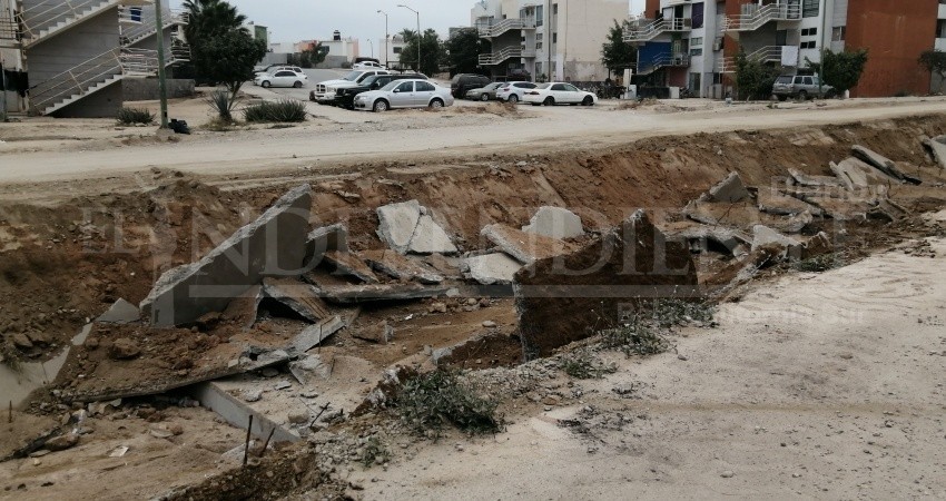 Por enésima vez destruyen canal pluvial de Fraccionamiento Chulavista en CSL