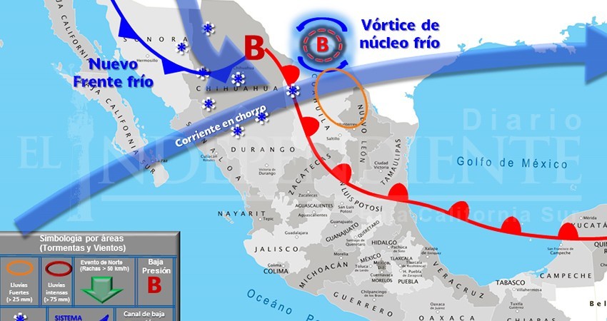 No será uno, sino 2 frentes fríos que ingresarán al país esta semana 