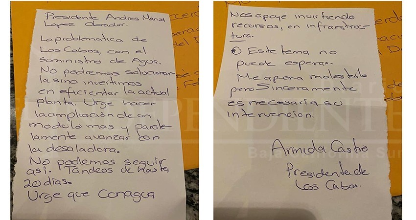 Como una burla toman los cabeños documento a mano que entregó la alcaldesa al presidente
