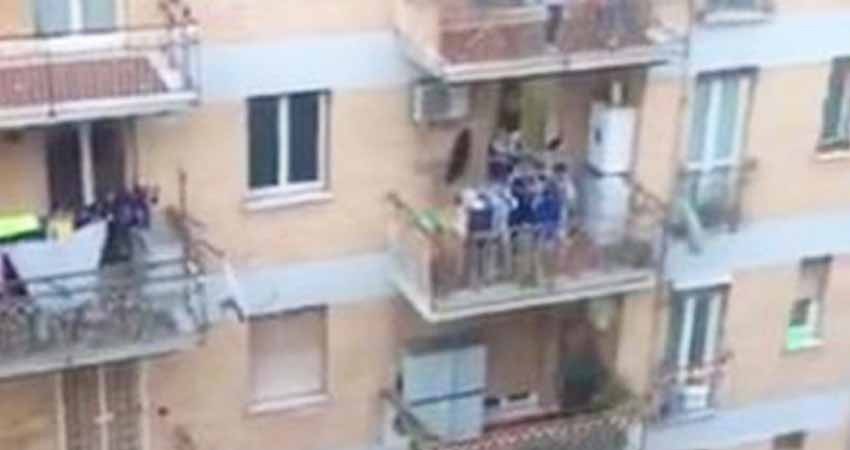 Vecinos en cuarentena cantan himno de Italia para darse ánimo