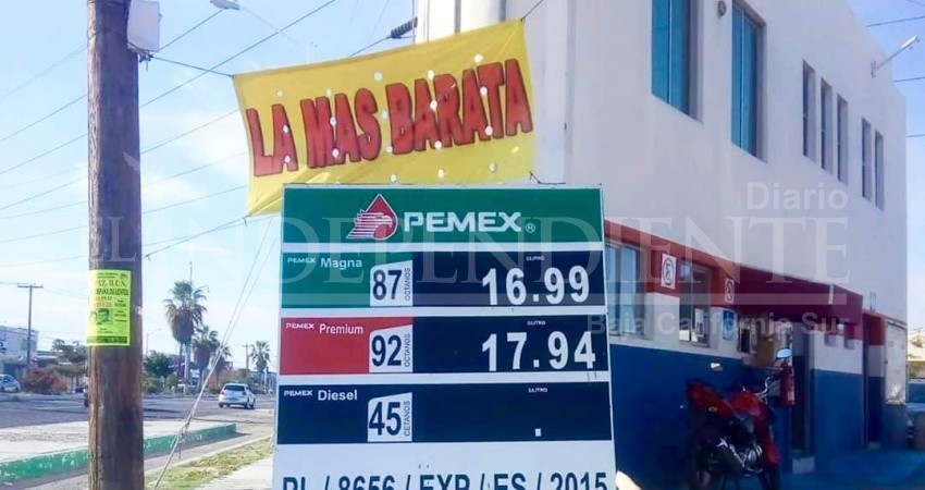 De nuevo baja el costo de la gasolina en La Paz y Los Cabos