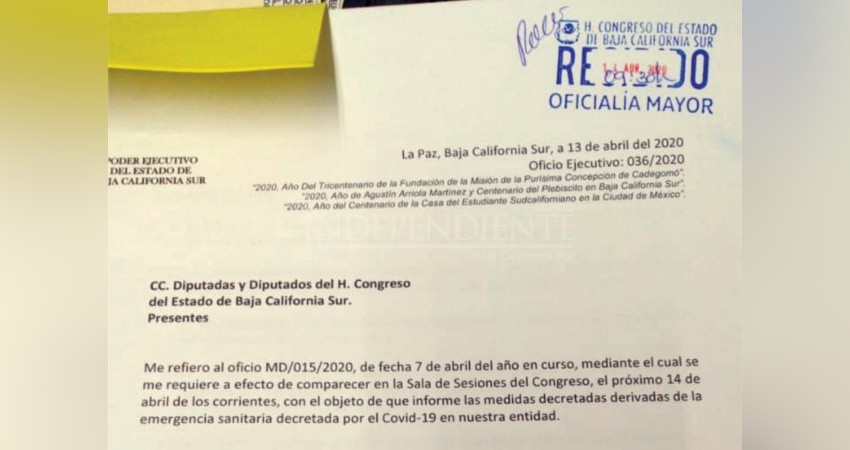 “Imposible”, se justifica Gobernador para no comparecer en persona por COVID-19