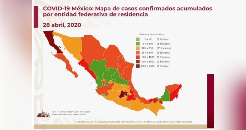 México suma 1,569 muertes y 16,752 casos confirmados de COVID-19