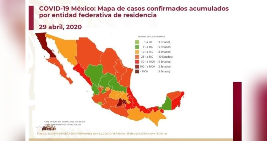 Mil 732 muertos y 17,799 infectados por COVID-19 en México