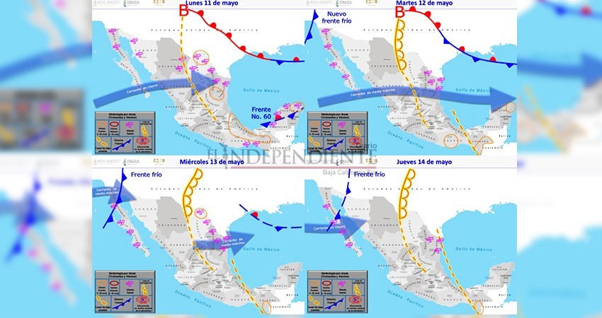 Más días calurosos y vientos de hasta 60 km/h, el pronóstico del clima para BCS