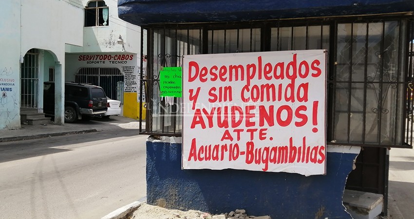 “Desempleados y sin comida, ¡Ayúdenos!”; Vecinos de Acuario y Bugambilias en CSL