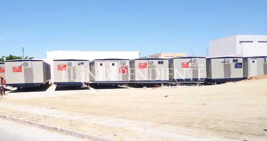 Inicia instalación de estructura móvil para hospital COVID en CSL