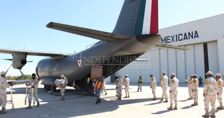 Llegan insumos médicos a Zona Militar de BCS como parte del Plan DNIII