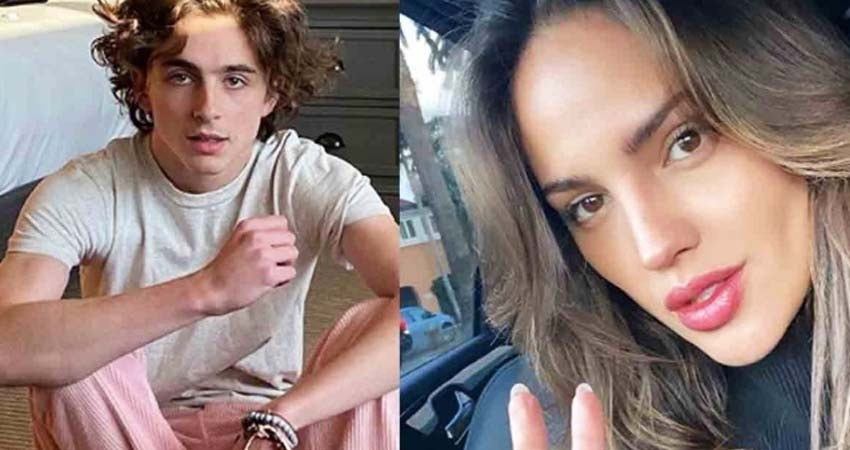 Sorprenden a Eiza González besándose con Timothée Chalamet