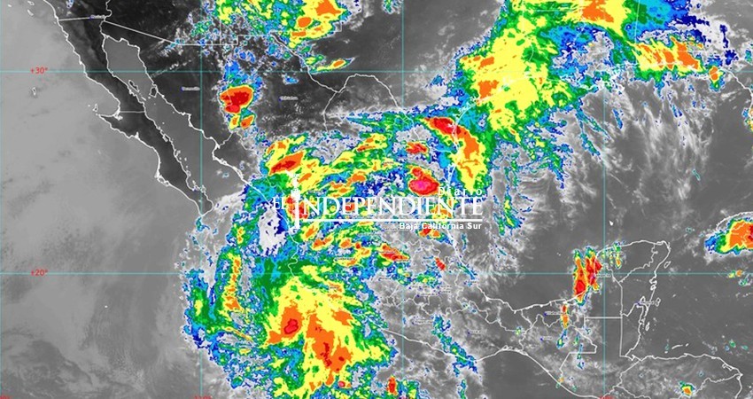 Inestabilidad con potencial ciclónico se localizará hoy a 500 km de las costas de BCS 