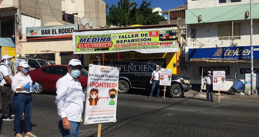 Promueve CROC BCS uso de cubrebocas en la calle y entre sus agremiados