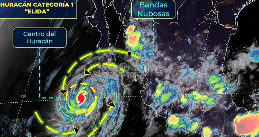“Elida” ocasionará fuertes lluvias en BCS