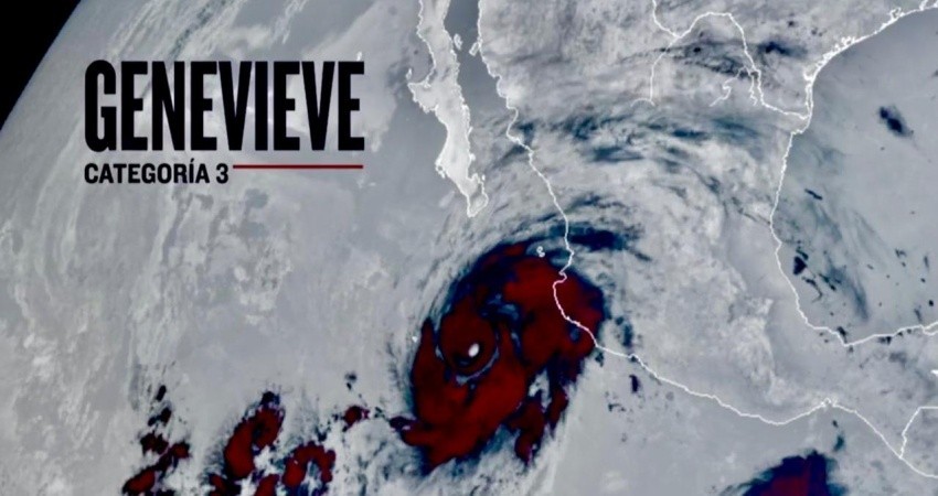 Huracán “Genevieve” categoría 3  continúa su trayecto paralelo a BCS