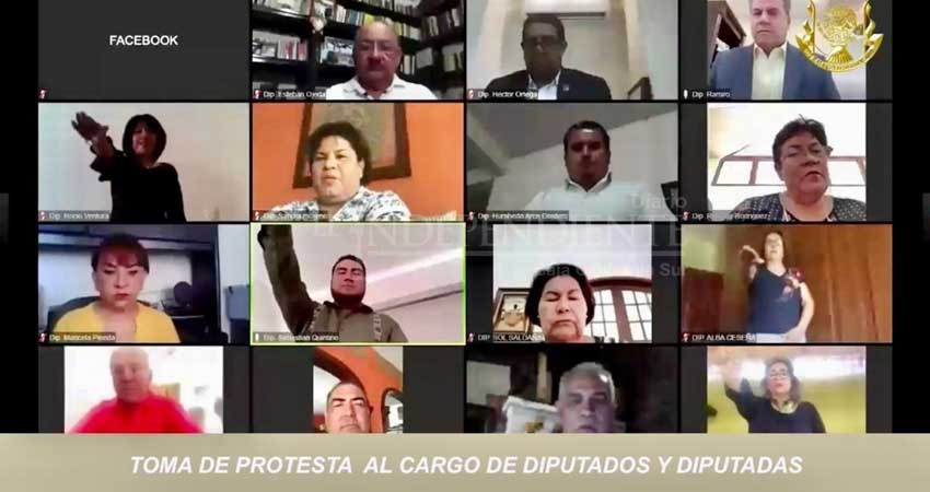 Regresan 5 diputados suplentes tras juicio político virtual