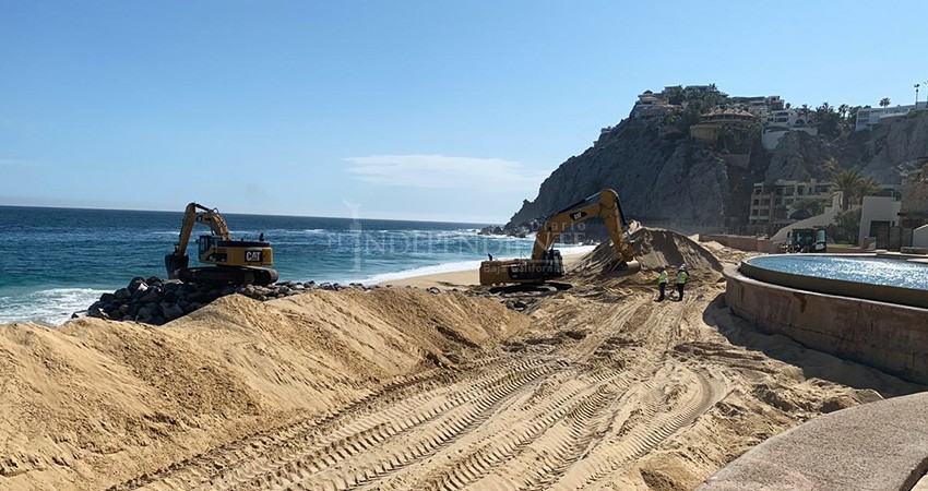 Escolleras del hotel Waldorf Astoria, dejaron sin playa a los hoteles del Pacífico en CSL