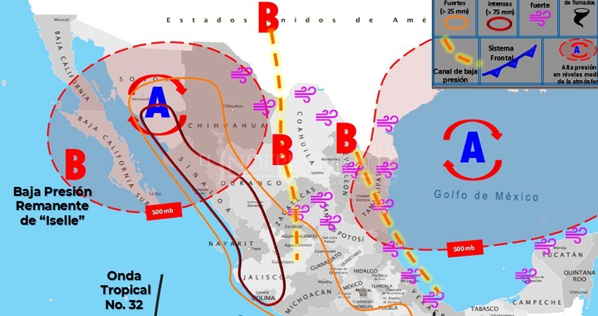 “Iselle” se debilitó a baja presión remanente; ocasionará viento y oleaje 