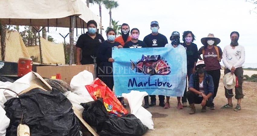 Iniciativa ciudadana Mar Libre ha retirado 100 tons. de basura de costas de La Paz