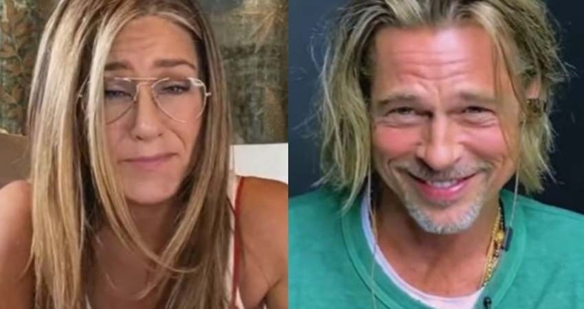 Jennifer Aniston y Brad Pitt se reencuentran virtualmente y esto pasó