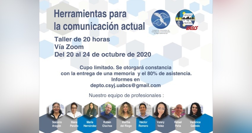 UABCS y comunicólogos colegiados ofrecerán taller para generar productos de comunicación