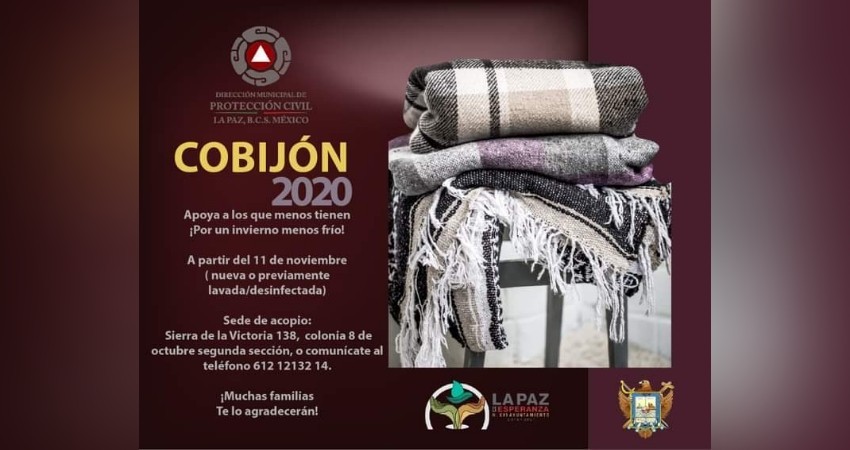 Inicia PC La Paz la colecta “Cobijón 2020”