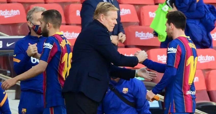 Koeman vuelve a dar la cara por Messi
