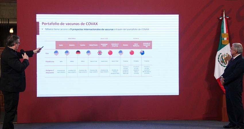 Un millón de vacunas se recibirán cada mes de enero a marzo: Ebrard