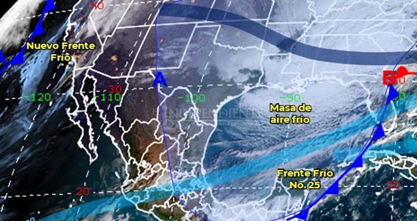 Este fin de semana, nuevo frente frío traerá más descensos en la temperatura