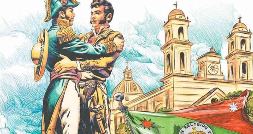 Reviven encuentro de Acatempan; Vicente Guerrero y Agustín de Iturbide