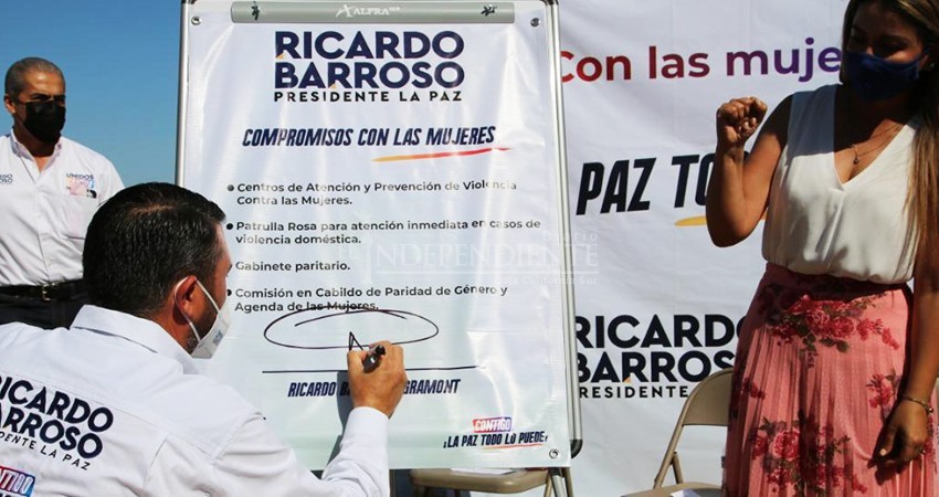 Barroso Agramont firma compromisos contra violencia de  género