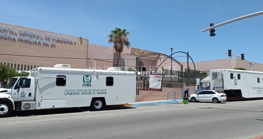 Avanza construcción de hospital temporal del IMSS en CSL