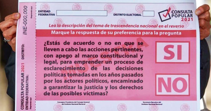 Avanza integración de mesas receptoras para consulta sobre expresidentes