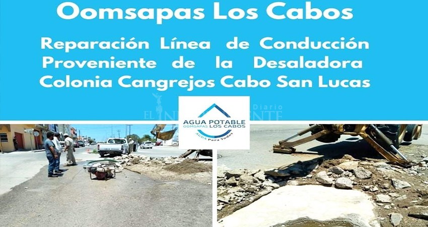 OOMSAPAS anuncia falla en acueducto de la desalinizadora; ciudadanos reclaman