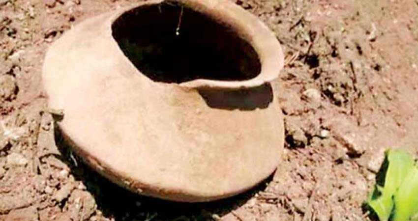 Hallan olla prehispánica con molares y dientes humanos