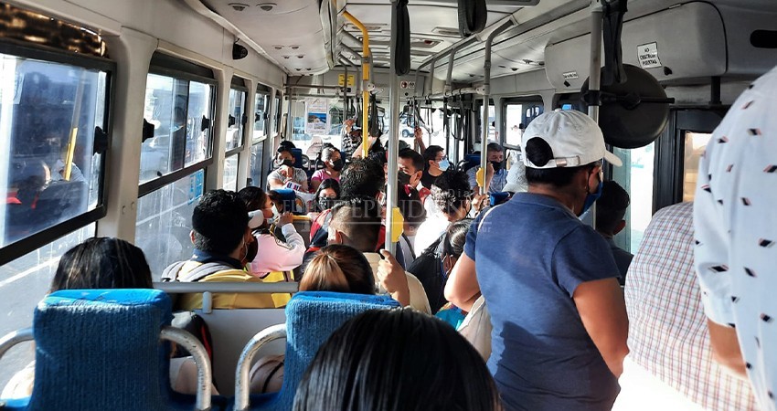 Como si no existiera el COVID, saturan unidades del transporte público Los Cabos