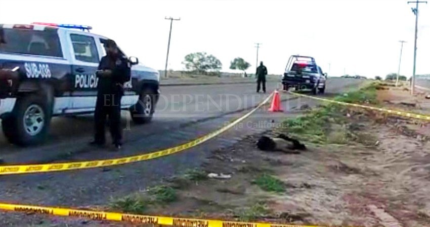 Localizan un hombre sin vida sobre la carretera Cd Constitución- Cd Insurgentes