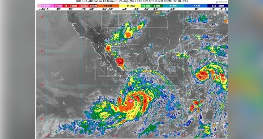 Nora intensifica sus vientos y se ubicaba a 815 kilómetros de CSL
