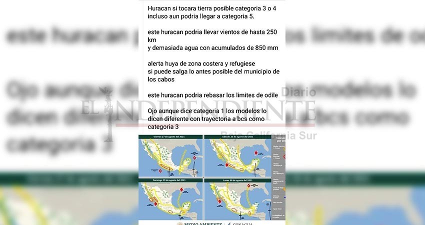 Con mensaje que circula en WhatsApp siembran pánico ante amenaza de Nora