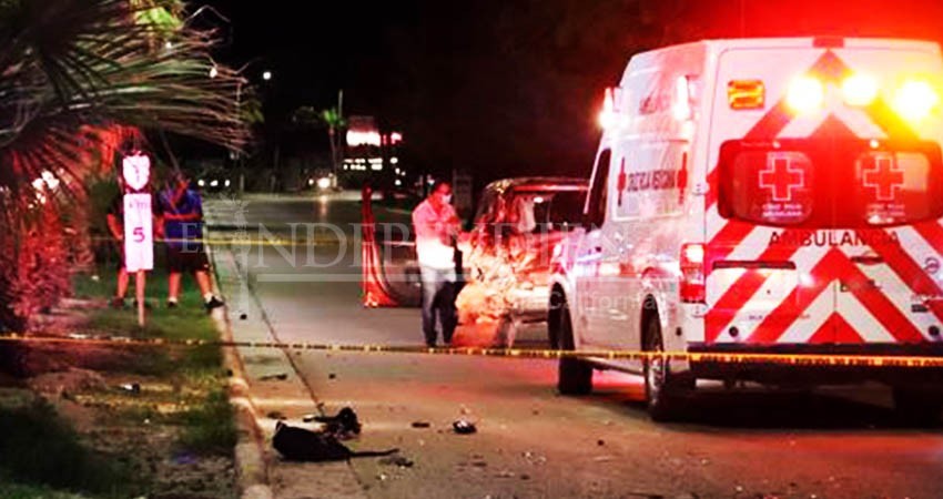 Muere motociclista en La Paz tras impactarse contra vehículo