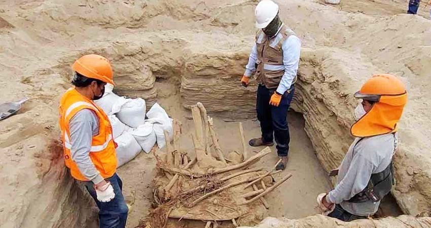 Encuentran restos humanos de 800 años de antigüedad en Perú