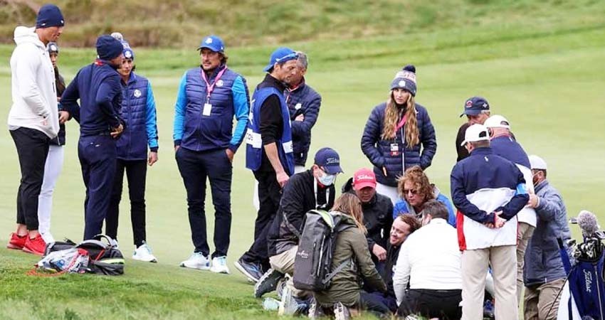 Tom Felton, Draco Malfoy en Harry Potter, sale en camilla de campo de golf por problemas médicos