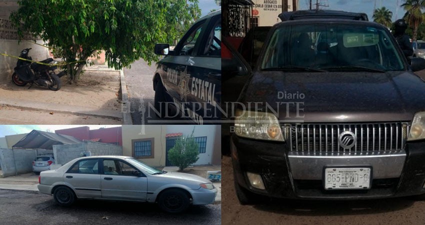 Son localizados dos vehículos y una motocicleta con reporte de robo