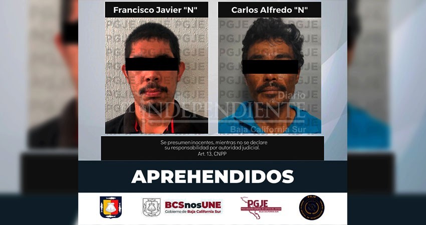 Aprehenden a dos hombres por robo en La Paz y Los Cabos