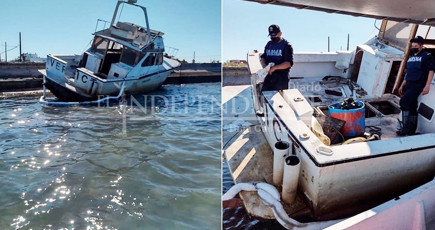 Embarcación confiscada provoca derrame de diesel cerca de El Mogote