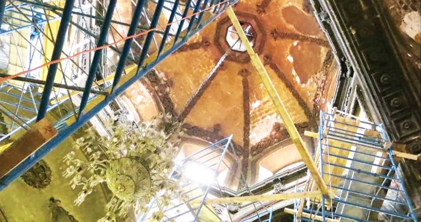 INAH revierte daños severos del Templo de la Santa Veracruz